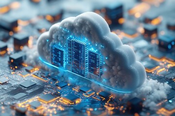 Canvas Print - Cloud Computing: Data Storage in a Digital World