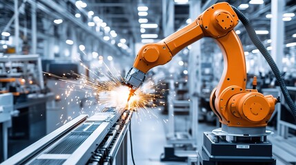 Poster - Industrial Robotic Arm Working in Manufacturing Environment