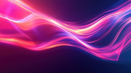 Poster - Abstract neon light background with bright streaks and dynamic shapes Close-up photo with clean background