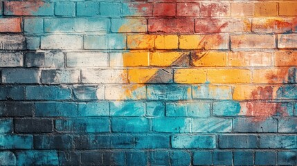 Artistic brick wall texture - Featuring brick walls with unique, artistic textures, including graffiti, murals, or custom finishes, ideal for creative spaces or as a backdrop for visual projects.