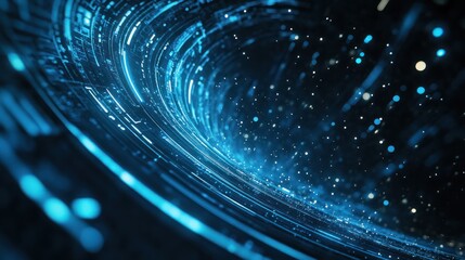 Poster - Blue background for futuristic themes Emphasizing modern, sleek, or high-tech visuals, ideal for innovation-driven brands, tech conferences, or sci-fi projects.