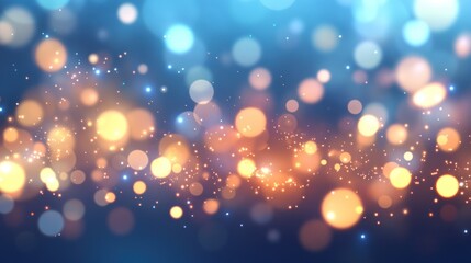 Poster - Blue background with bokeh effect Commonly used for dreamy or atmospheric designs, suitable for photography, event promotion, and digital art.
