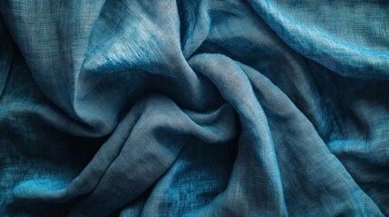 Blue fabric texture background A unique and tactile background often used in fashion, interior design, or digital mockups for textiles.