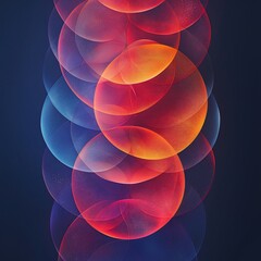 Poster - Abstract Colorful Overlapping Circles Background
