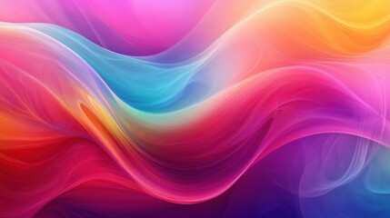 Poster - A vibrant wave of colors in an abstract form, ideal for creating dynamic, eye-catching business backgrounds