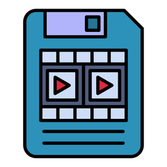 Sticker - Movie file Icon