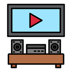 Sticker - Home cinema Icon