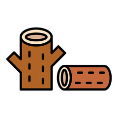 Wall Mural - Log Icon