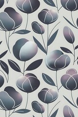 Wall Mural - Abstract elegant foliage seamless pattern on light background and wallpaper