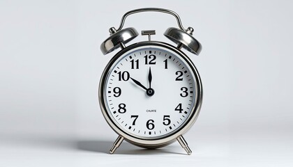 alarm clock on white background , generate AI