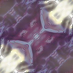 Poster - Digital illustration of a dark metallic pattern. 3d rendering