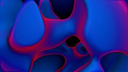 Aufkleber - Abstract organic shapes in blue and red with smooth gradients

