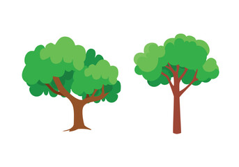 Tree vector icon set