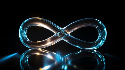 Wall Mural - glowing infinity symbol isolated sign on the background