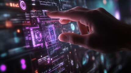 Poster - Futuristic Touch on Digital Interface