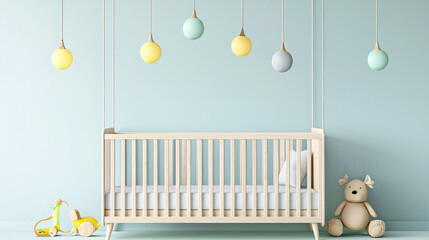 Poster - baby room with teddy bear