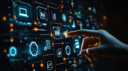 Poster - innovative touchscreen interface with data visualizations