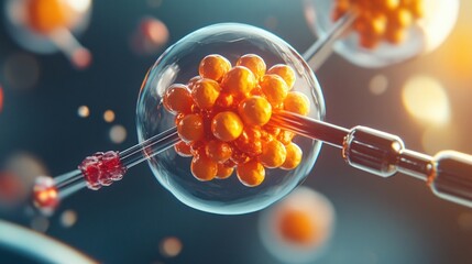 Fototapete - Exploring the Intricacies of Atomic Structures and Molecular Interactions in Modern Science