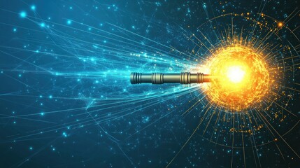 Aufkleber - Exploring the Dynamics of Energy A Stunning Visualization of Motion and Light