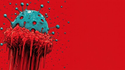 Aufkleber - Exploring Viral Origins The Visual Impact of Pandemic Microbiology on Society