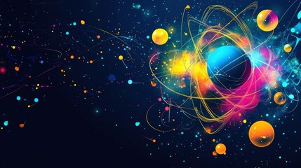 Poster - Exploring the Vibrant World of Atomic Energy and Cosmic Particles in Space