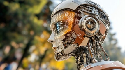Poster - Futuristic Robot Design Exploring the Intersection of Technology and Humanity