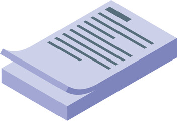 Poster - Stack of papers with a folded corner, creating a visual representation of documents for business or education