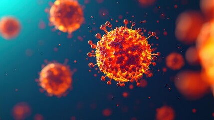 Fototapete - Understanding Viral Pathogens The Science Behind Viral Infection and Immune Response