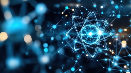 Fototapete - Exploring the Mysteries of Atomic Structure A Deep Dive into the Building Blocks of Matter