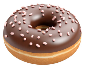 Poster - PNG Donut dessert food white background.