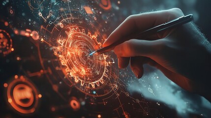 Poster - Digital Hand Interaction with Futuristic Interface