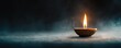 © AImagine Designs - Burning Candle in Ornate Bowl with Smoky Atmosphere on Dark Background