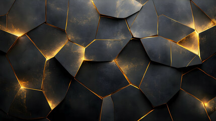 Wall Mural - Abstract textured background with glowing cracks and dark surfaces.