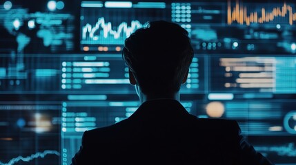 Poster - Person Analyzing Data on Digital Screen
