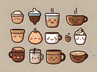 Cute cup icon