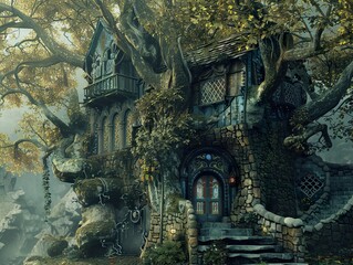 Sticker - Enchanted Treehouse: A Medieval Fantasy Home