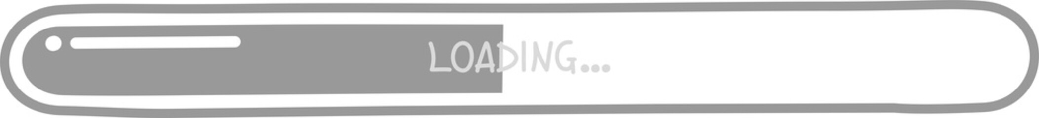 Fototapete - cute doodle hand draw loading bar counter computer battery, banner, flat design png illustration