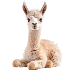Aufkleber - Cute Baby Llama isolated on transparent background