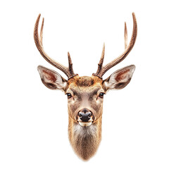Wall Mural - deer head with horns isolated on transparent background