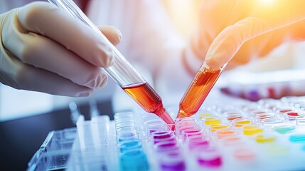 Poster - Liquid chromatography equipment in use, separating compounds for analysis in a chemistry lab.