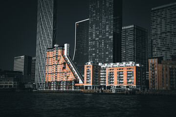 View of the city from a boat