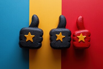 Sticker - Three Thumbs Up with Stars