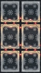 Wall Mural - Christmas Lights and Snowflakes Pattern Design