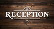© Erlinda - reception lettering on wooden wall planks background