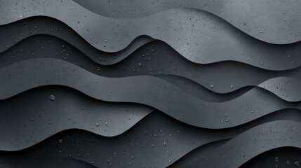 Abstract vector banner with grey wavy lines