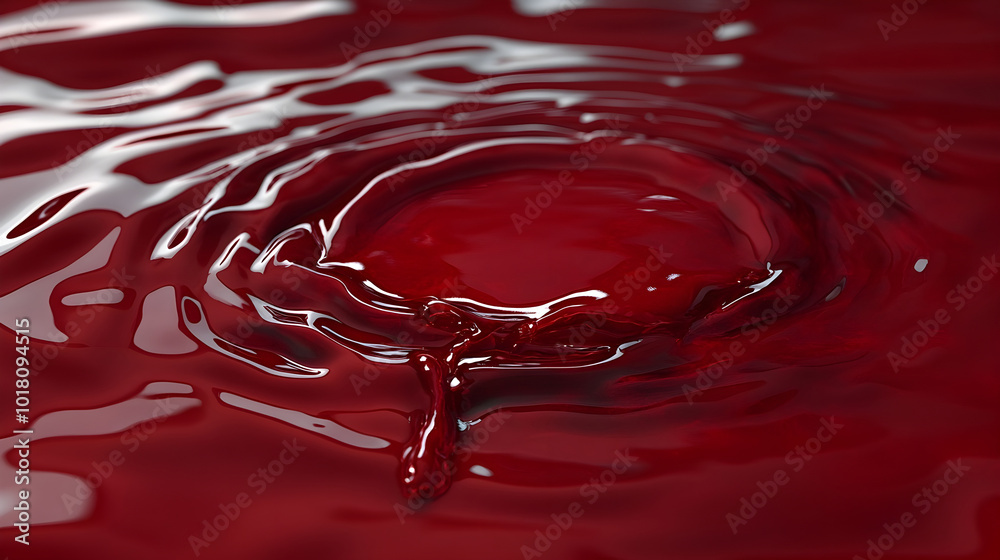 A pool of blood background with realistic reflective surface forming a ...