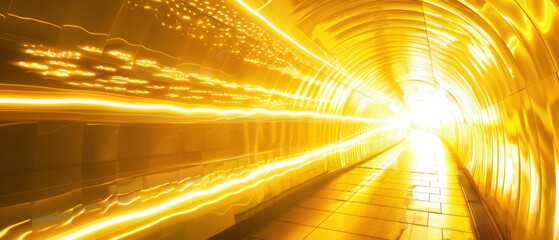 Golden Tunnel Illumination Perspective View