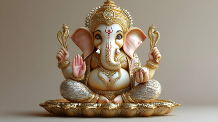 A decorative statue of Lord Ganesha, symbolizing wisdom and prosperity.