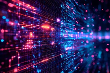 Digital Technology background of data and network created with Generative AI