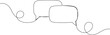 © Christian Horz - continuous single line drawing of speech bubbles, line art vector illustration